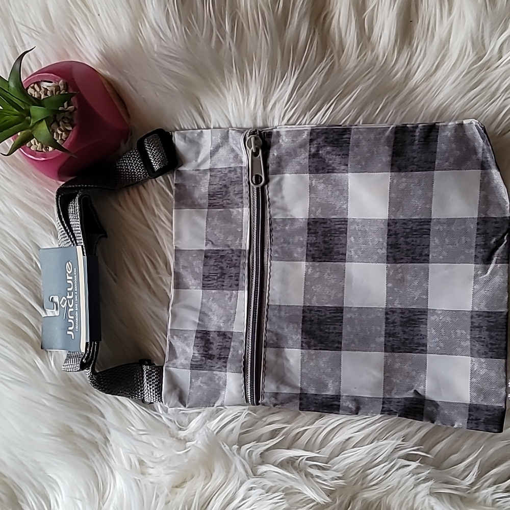 Juncture Gray Plaid Crossbody Bag
